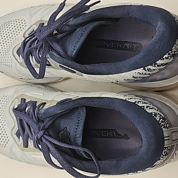 MIZUNO Wave Sky 4 Waveknit Enerzy XPOP Womens Size 11 Shoes Gray Blue - Picture 8 of 9